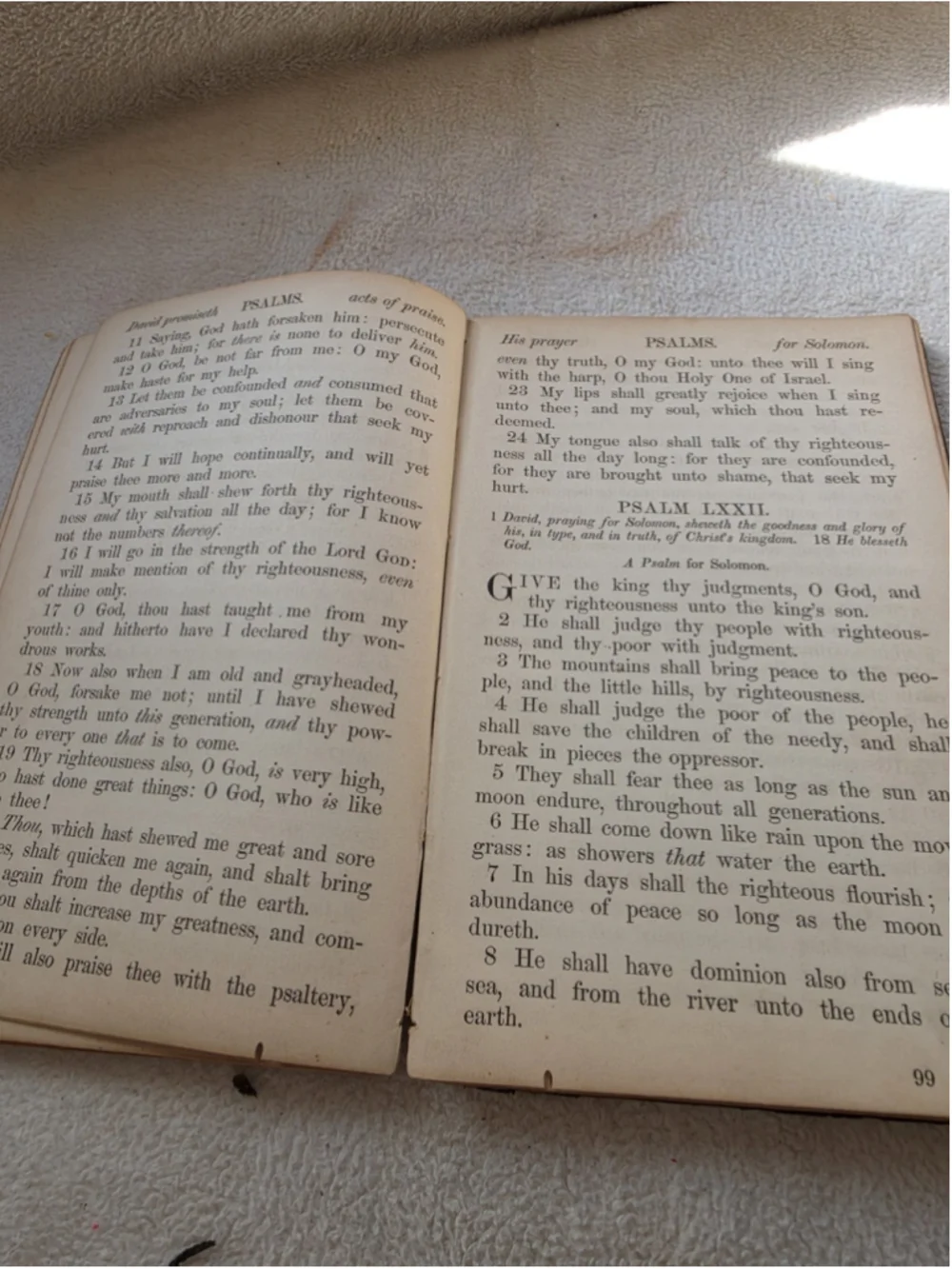 Antique 1880 Book of Psalms Leather American Bible Society Great Primer Octavo